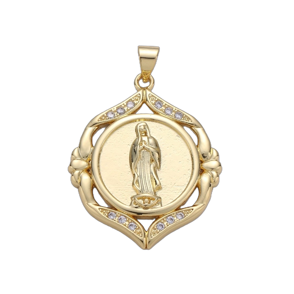 Mother Mary - Gold Pendant