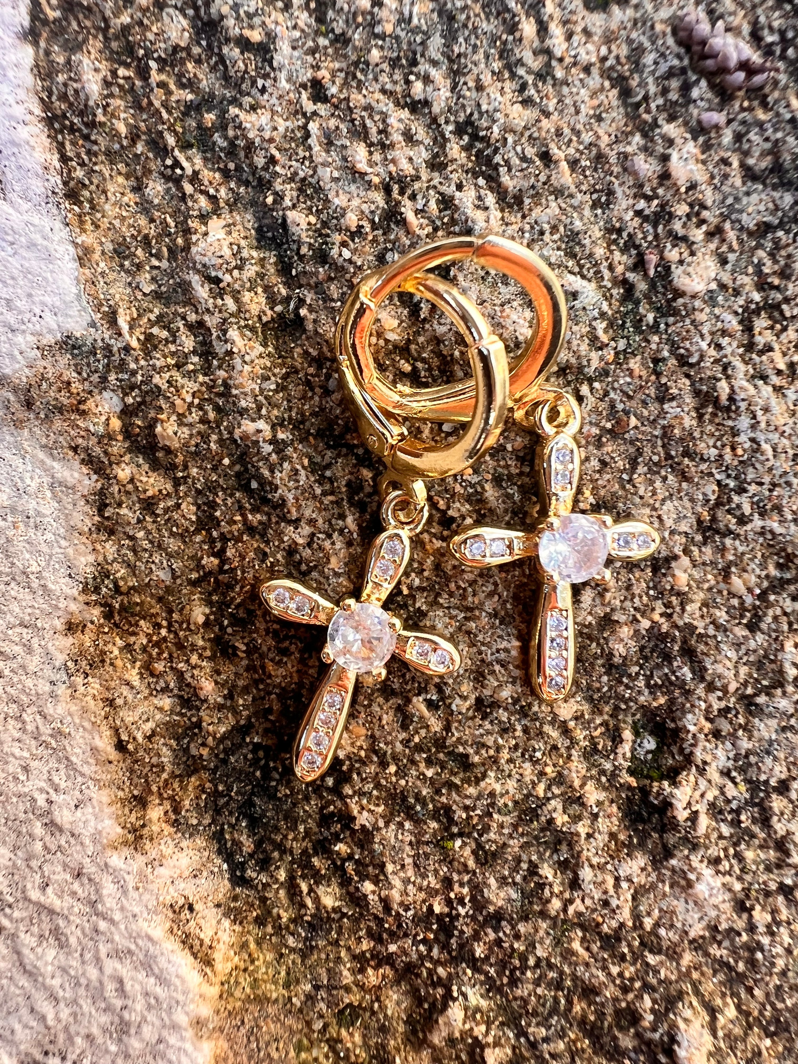 Radiance - Cross Drop Earrings