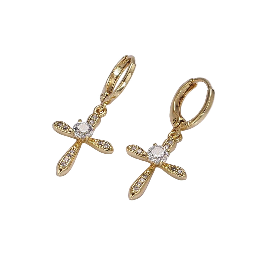 Radiance - Cross Drop Earrings