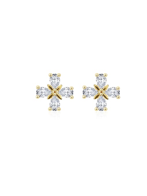 Eve | Gold Cross Earrings